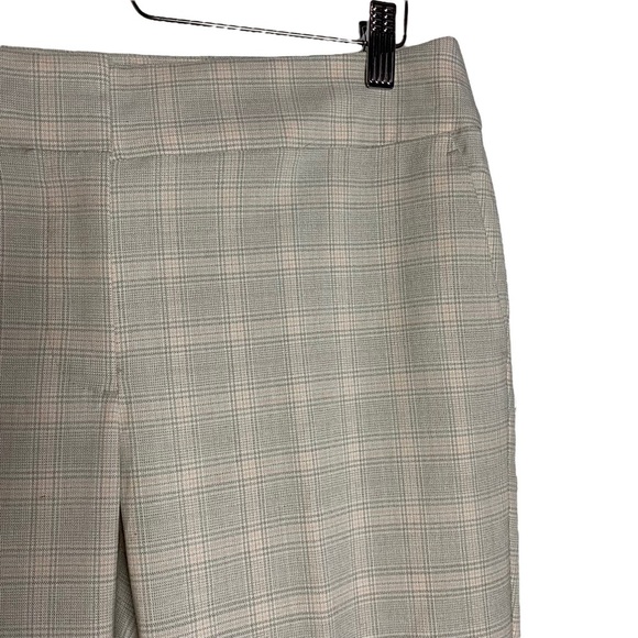 Ann Taylor Factory Pale Beige Gray Pink Plaid Dress Pants High Rise 6 Career - Picture 7 of 16